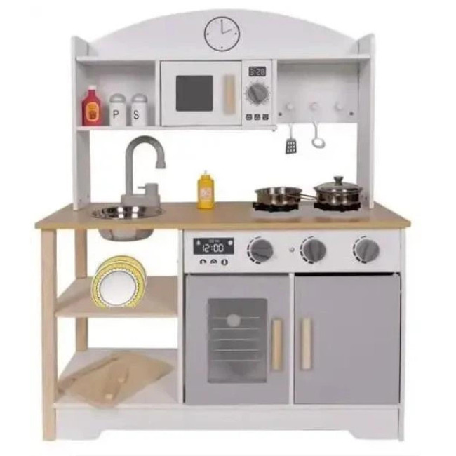 Кухня детская игровая деревянная + посуда и специи звуки Kruzzel 21933