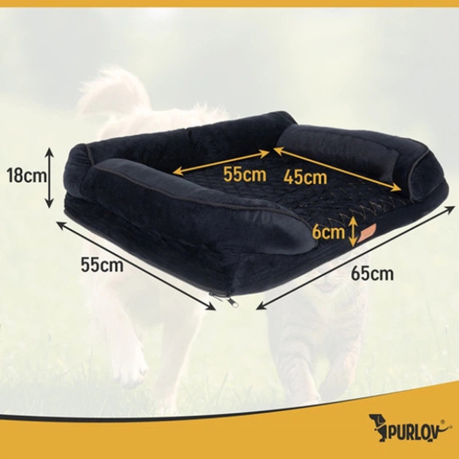 Лежанка для собаки и кошки Purlov 26914  S - 65?55?18 см