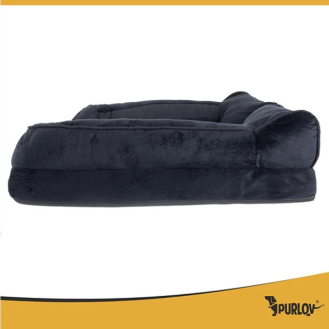 Лежанка для собаки и кошки Purlov 26915 ортопедическая кровать для животных с антискользящим дном размер M - 80x65x19 см