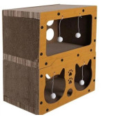 Когтеточка для котів - двоповерховий дім Purlov 27017/n