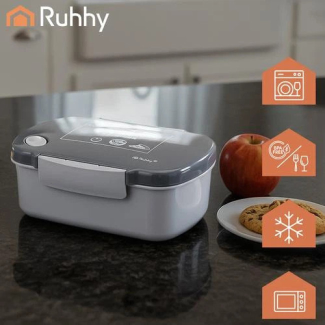 Ланчбокс, контейнер для їжі 800 мл сірий Ruhhy 26169