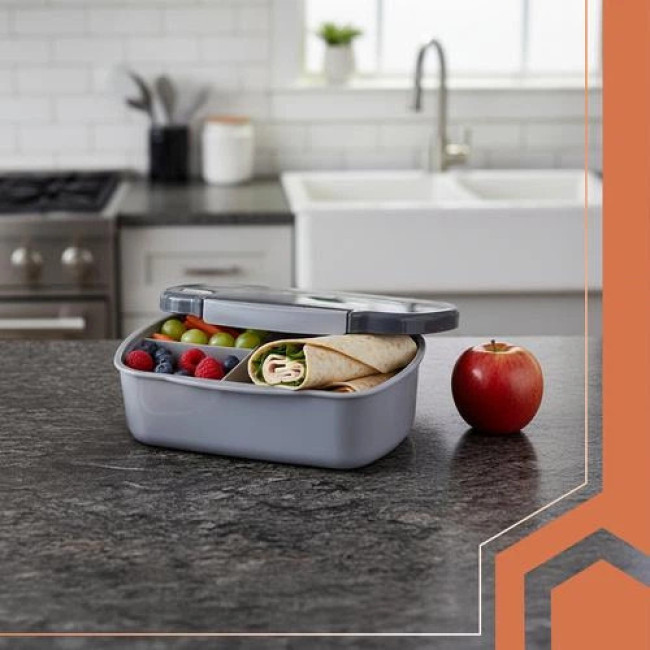Ланчбокс, контейнер для їжі 800 мл сірий Ruhhy 26169