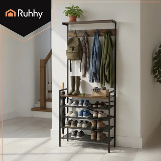 Вешалка для одежды напольная с крючками Ruhhy 27035/n