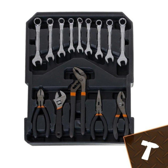 Набор инструментов Bigstren XXL 1000 элементов, алюминиевый чемодан, ключи, торцевые головки, биты (26510)