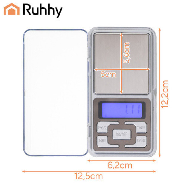 Електронні кишенькові ваги до 200 г точність до 0.01 Ruhhy (26092)