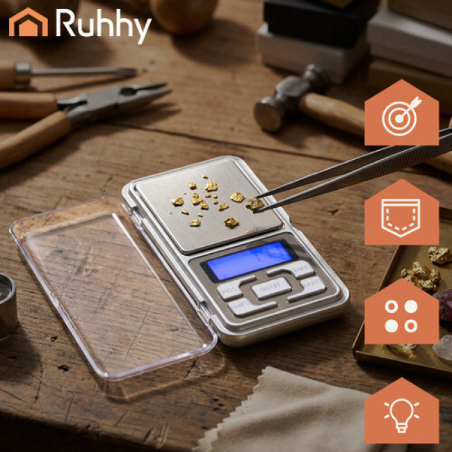 Електронні кишенькові ваги до 200 г точність до 0.01 Ruhhy (26092)