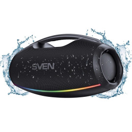 Портативная колонка бумбокс SVEN PS-990 с защитой от воды 180 Вт 5200 мАч Bluetooth RGB подсветка