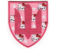 Шеврон SteelCats  Тризуб Загальновійськовий Kitty \ кол \ 100%\ нарукавна емблема (4124)