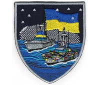 Шеврон SteelCats Морський Різдвяний Подарунок / тк.темно-синя / кол / нарукавна емблема (11061)