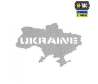 Шеврон SteelCats M-Tac нашивка Ukraine (контур) наскрізна Laser Cut світловідбивна
