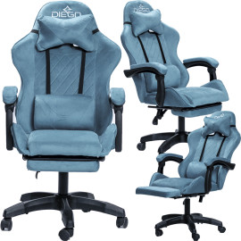 Кресло геймерское DIEGO ALCANTARA PRO Blue