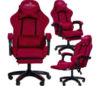 Крісло геймерське DIEGO ALCANTARA PRO Червоно-чорне