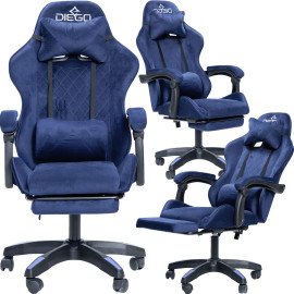 Кресло геймерское DIEGO ALCANTARA PRO Dark Blue