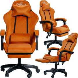 Кресло геймерское DIEGO ALCANTARA PRO Orange