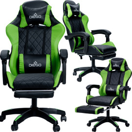 Кресло геймерское DIEGO Phantom RS Black-Green