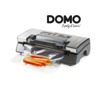 Вакуумний упакувальник DOMO 130 Вт 20 л/хв подвійна помпа 0.9 бар + 1 рулон плівки 28 см x 5 м (DO336L)