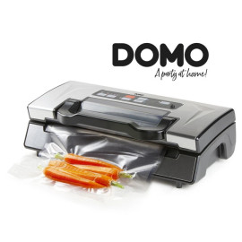 Вакуумний упакувальник DOMO 130 Вт 20 л/хв подвійна помпа 0.9 бар + 1 рулон плівки 28 см x 5 м (DO336L)