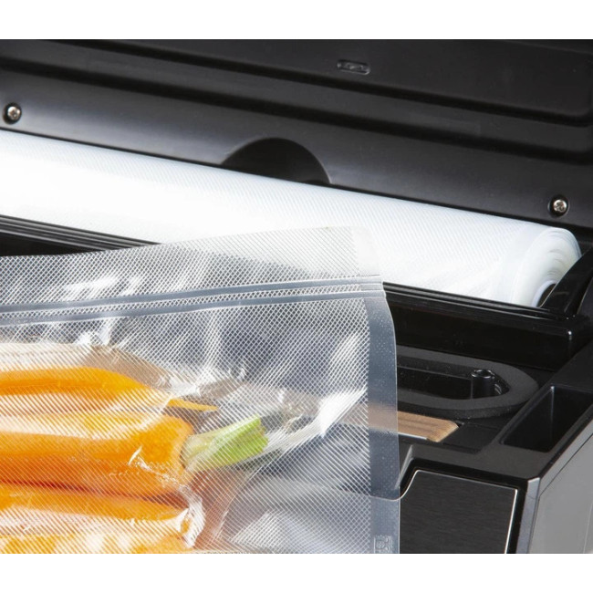 Вакуумный упаковщик DOMO 130 Вт 20 л/мин двойная помпа 0.9 бар + 1 рулон пленки 28 см x 5 м (DO336L)