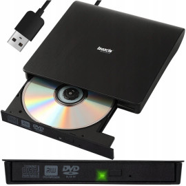 Внешний портативный привод Izoxis USB 3.0 записывающий DVD±R/RW, CD-RW (26083)