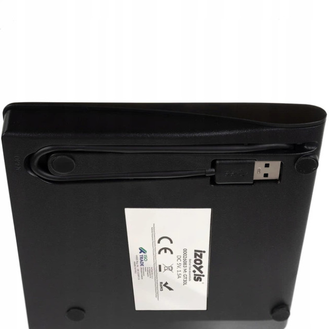 Внешний портативный привод Izoxis USB 3.0 записывающий DVD±R/RW, CD-RW (26083)