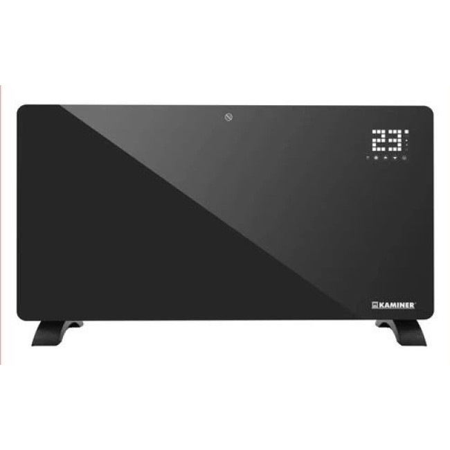 Електричний скляний обігрівач KAMINER ЗЕЛВА чорний 26572/n