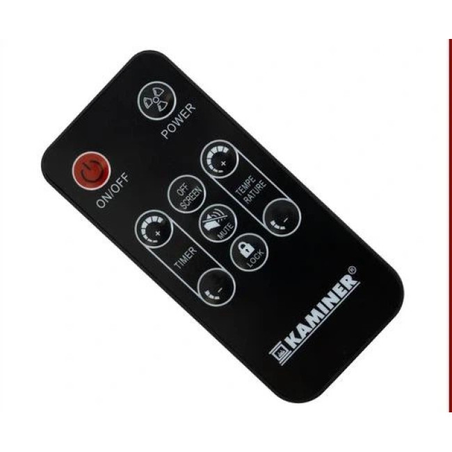 Електричний скляний обігрівач KAMINER ЗЕЛВА чорний 26572/n