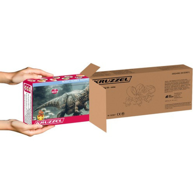 Набор раскопки яйцо динозавра ,12 яиц - 12 динозавров Kruzzel 24982