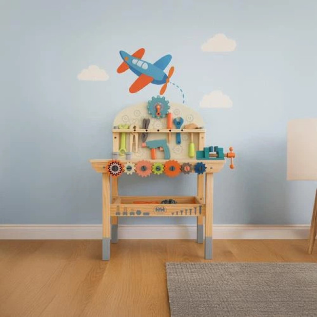 Детська майстерня з дерев'яними інструментами 3в1 Kruzzel 26546