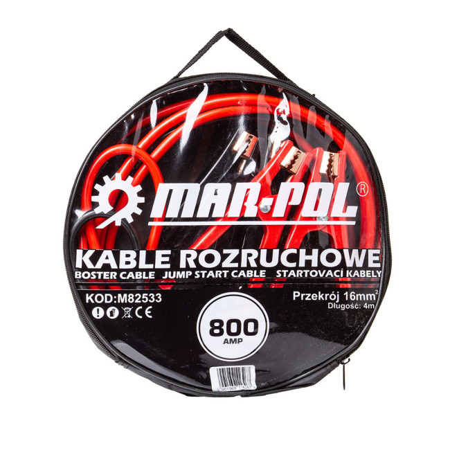 Пускові кабелі (провода прикурювання) 800A 16мм2 X 4м Mar-Pol M82533