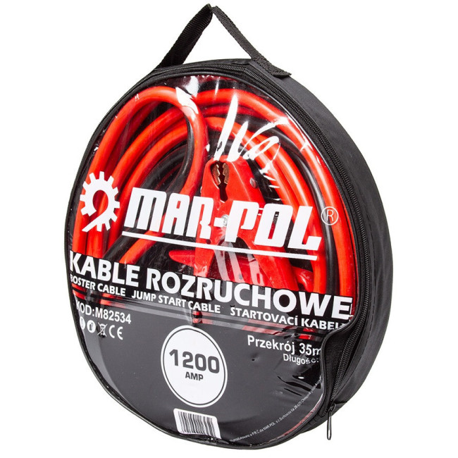 Пускові кабелі (проводи для прикурювання) 1200А 35мм² X 6м Mar-Pol (M82534)