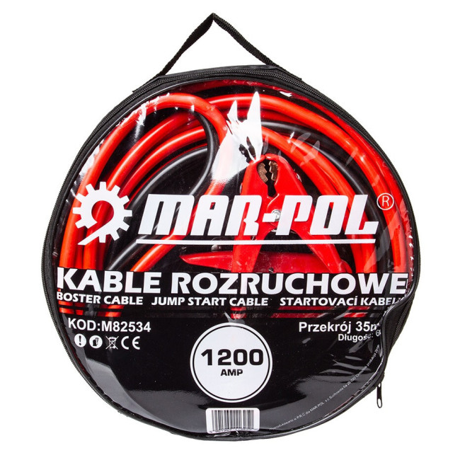 Пускові кабелі (проводи для прикурювання) 1200А 35мм² X 6м Mar-Pol (M82534)