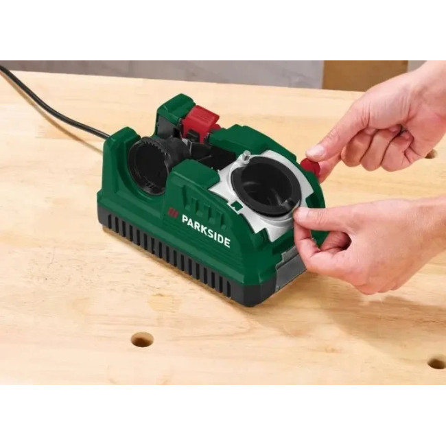 Точильный станок для сверл Parkside PBSG 92 A1, 92 Вт, по металлу, дереву и камню