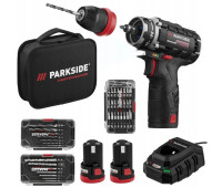 Акумуляторний шуруповерт Parkside PBSPA 12 E4 12 В, безщітковий, 2 АКБ