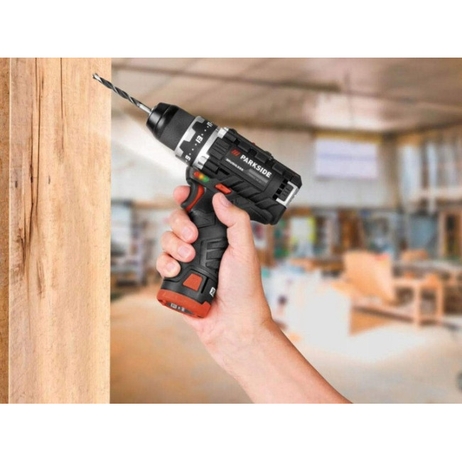 Аккумуляторный шуруповерт Parkside PBSPA 12 E4 12 В, бесщеточный, 2 АКБ
