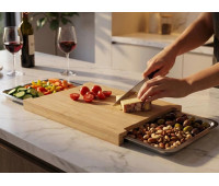 Разделочная доска бамбуковая с выдвижными контейнерами 2 шт Ruhhy 25707