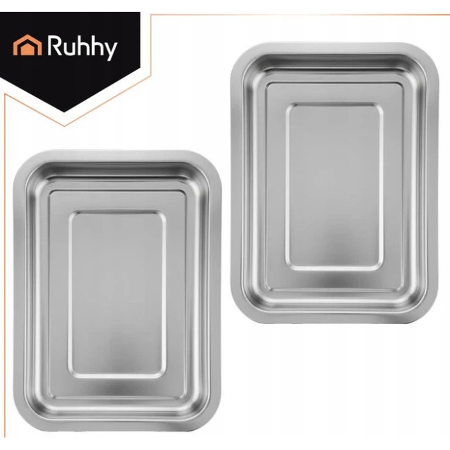 Розділовочна дошка бамбукова з висувними контейнерами 2 шт Ruhhy 25707/n