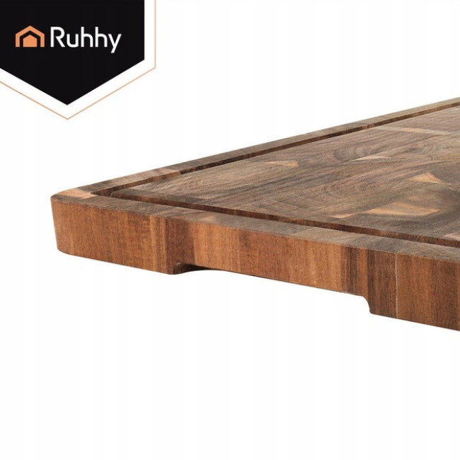 Розділова доска кухонна дерев'яна Ruhhy велика товста із дерева акації 43 x 33 x 3 см (26924)