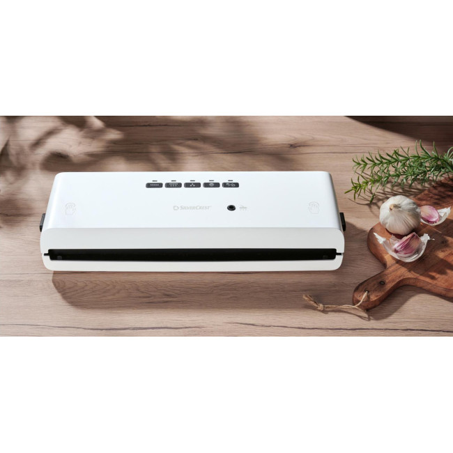Вакуумний упаковщик SilverCrest SV 130 A1 Білий (130 Вт, режими Wet/Soft, Німеччина)