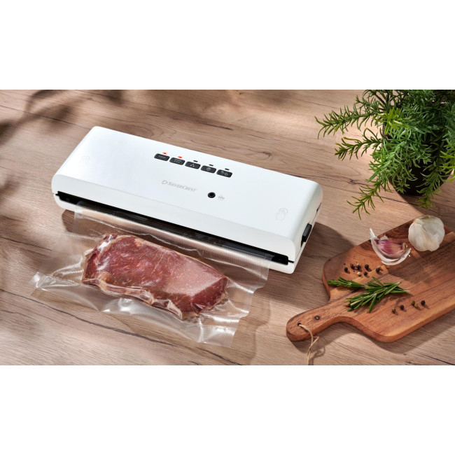 Вакуумний упаковщик SilverCrest SV 130 A1 Білий (130 Вт, режими Wet/Soft, Німеччина)