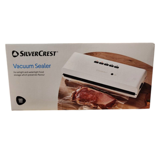 Вакуумний упаковщик SilverCrest SV 130 A1 Білий (130 Вт, режими Wet/Soft, Німеччина)