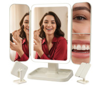 Зеркало для макіяжу Soulima 26952 — LED підсвітка, голлівудське, висувне, 4 в 1, збільшувальне