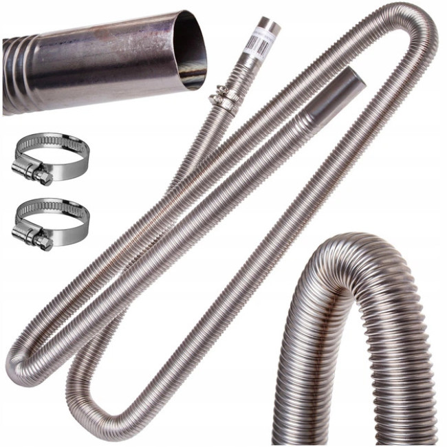 Выхлопная труба для автономного отопителя Mar-Pol диаметр 24 мм длина 200 см + 2 монтажных хомута (M8095012)