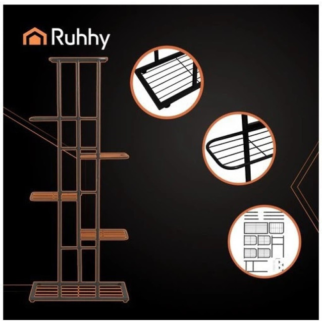 Подставка для цветов Ruhhy 26040 106см металлическая этажерка для комнатных растений