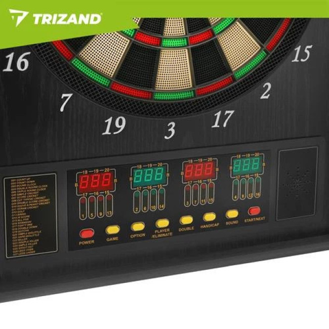 Электронный щит для игры в дартс LED 27 игр 243 варианта Trizand (27046)