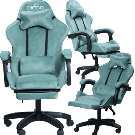 Крісло геймерське DIEGO ALCANTARA Сейдж грін