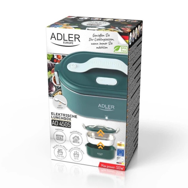 Ланч бокс пищевой контейнер ADLER AD 4505G с подогревом