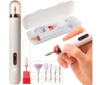 Фрезер для маникюра и педикюра Beautylushh 3 уровня скорости 15 000 об/мин набор 6 фрез + алмазная фреза (25805)