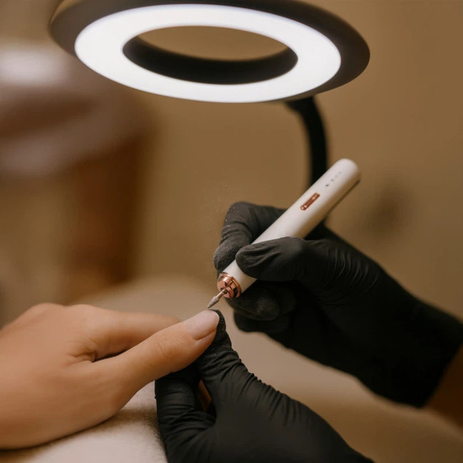 Фрезер для манікюра та педикюру Beautylushh 3 рівня швидкості 15 000 об/хв набір 6 фрез + алмазна фреза (25805)