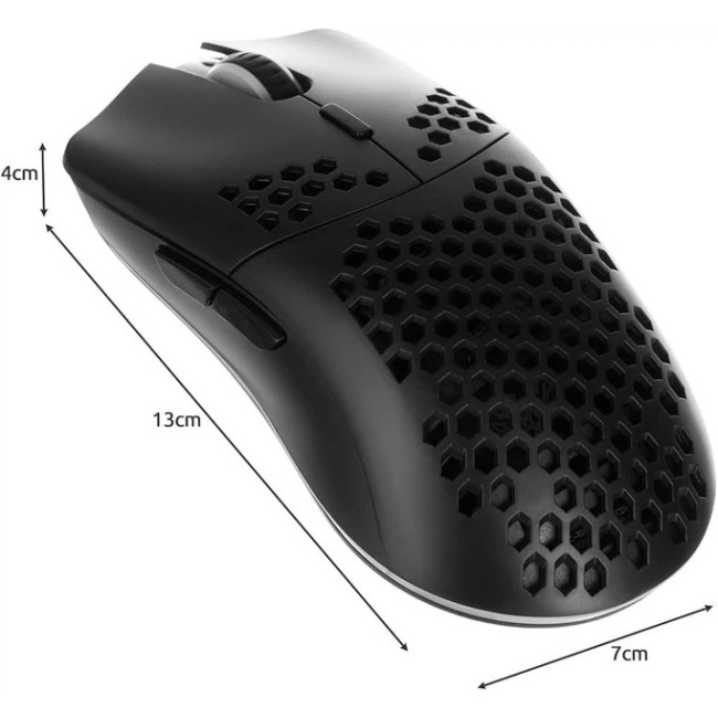 Беспроводная игровая мышь Dunmoon 2400 DPI 6 программируемых кнопок RGB LED 11 режимов работы (19495)