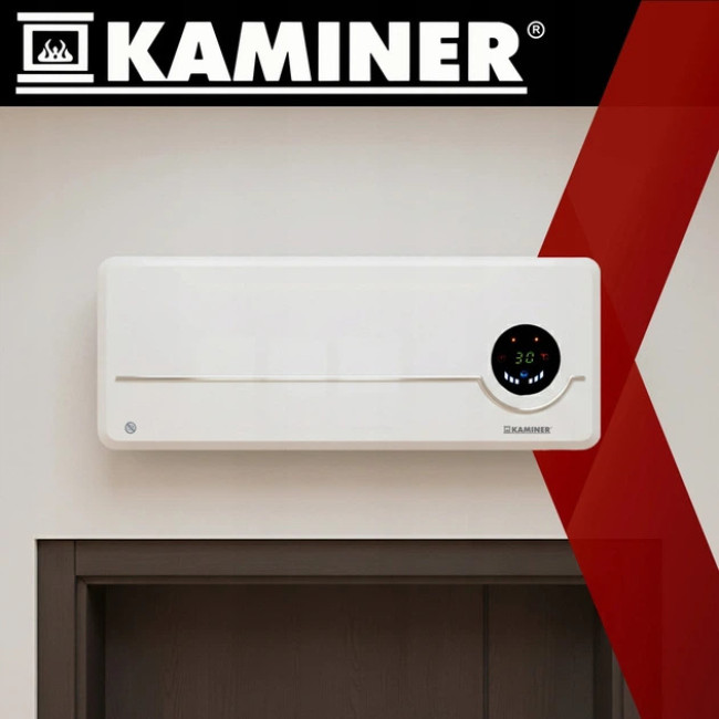 Тепловая воздушная завеса Kaminer AIRO 2000 Вт LED дисплей WiFi + Пульт ДУ Белый (26389)